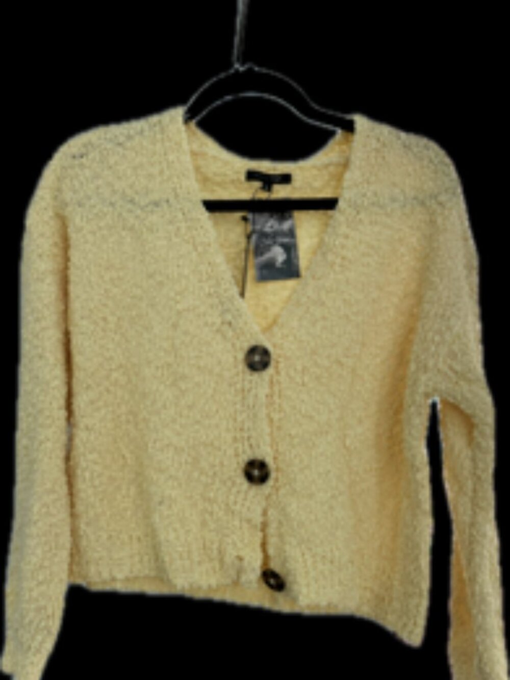 NWT Pastel Yellow Popcorn Midline Shrug/Sweater